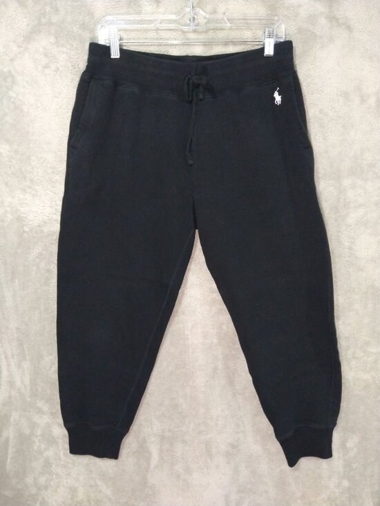 Polo Ralph Lauren Other - Polo Ralph Lauren Joggers Pants Mens Medium Black Elastic Waist Drawstring Pony